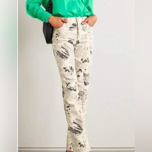 Reformation Organic Newspaper Print Straight Jeans